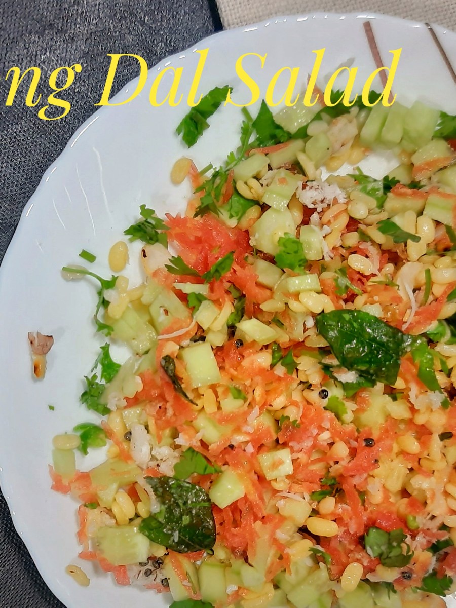 Moong Dal Salad (Healthy Indian Protien&nbsp;Salad)