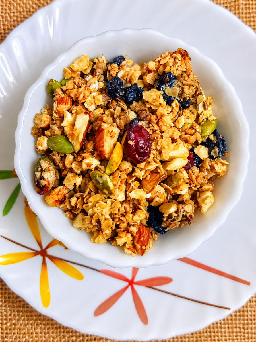 Homemade Nutty Granola with Peanut Butter &&nbsp;Honey