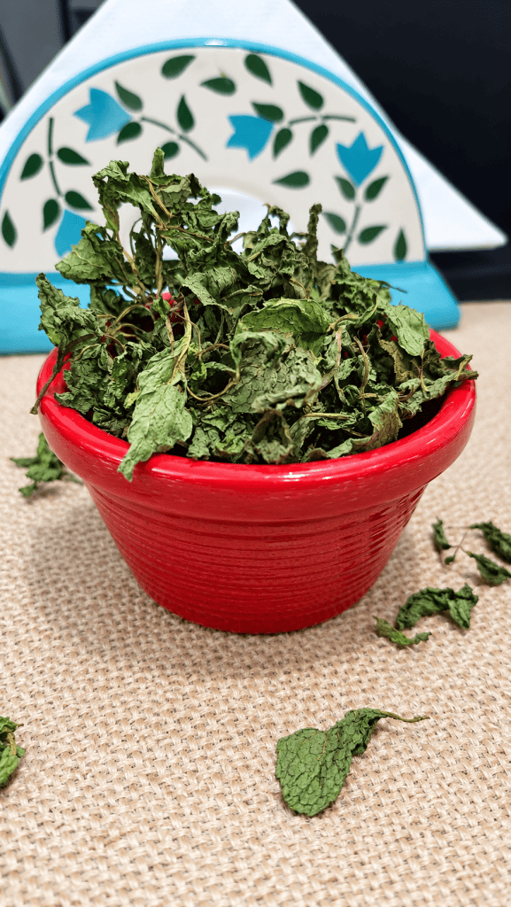 Air Fryer Dried Pudina (Homemade Dried Mint&nbsp;Leaves)
